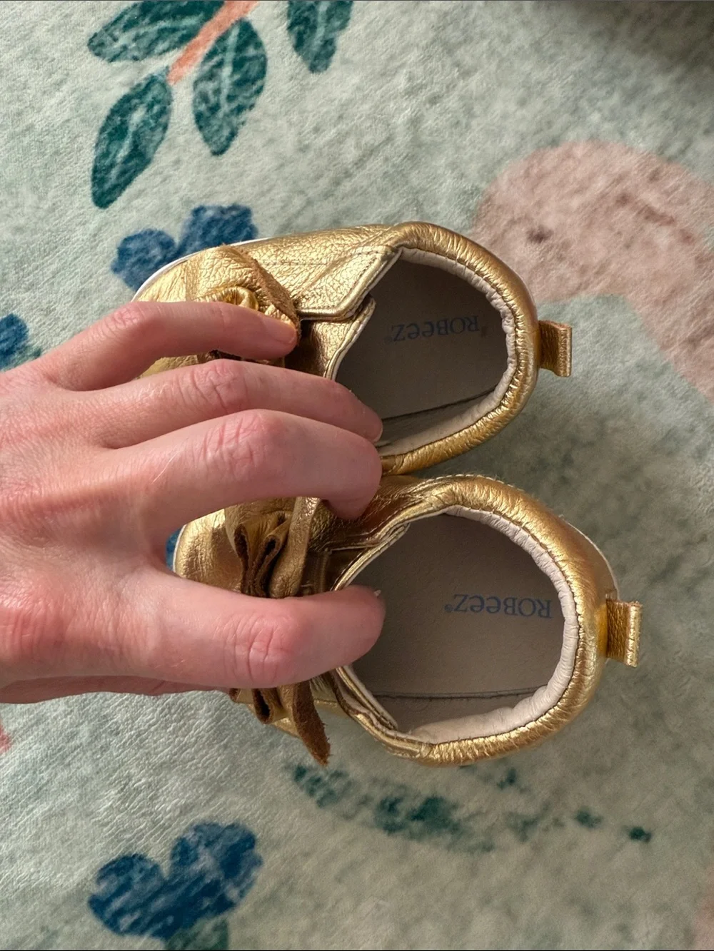 Metallic Gold toddler shoes robeez